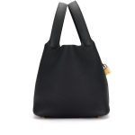 Hermès Black Clemence Picotin Lock 22 Gold Hardware - Image 3